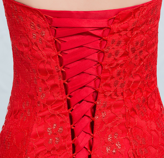 Vestido de Novia Cola Sirena con Encaje Lentejuelado en la Cintura - Image 5
