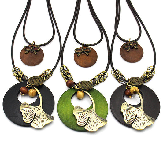 Cadena de Gafas con Hoja de Ginkgo