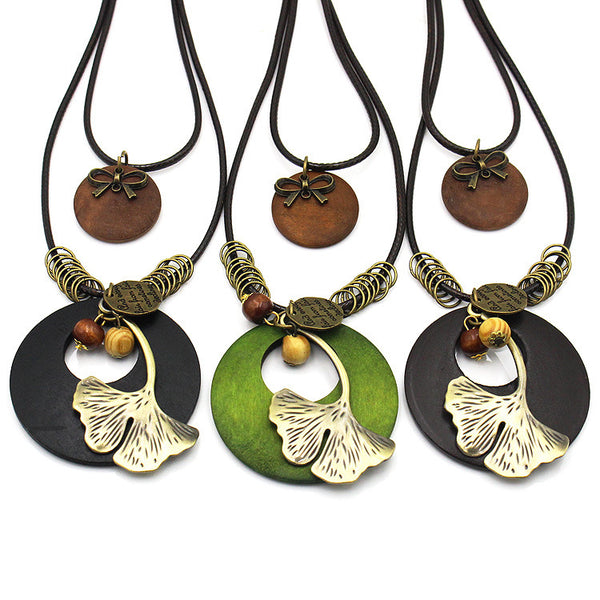 Cadena de Gafas con Hoja de Ginkgo