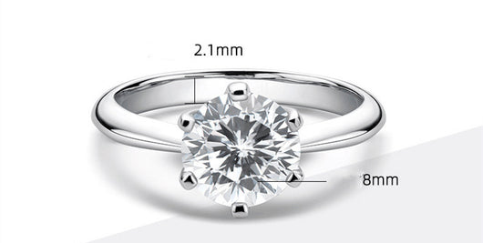 Anillo de Moissanita de 2 Quilates con Seis Puntas, Color D Genuino - Image 10
