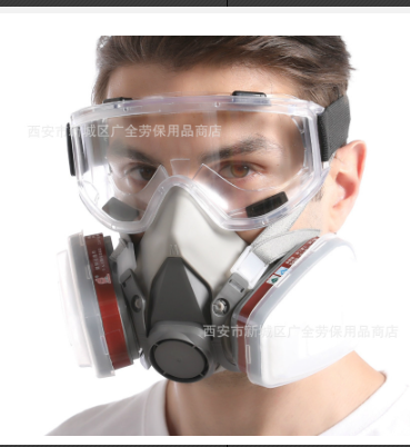 Mascarilla Respiratoria Dual con Cartuchos Gris-Blanco - Image 4
