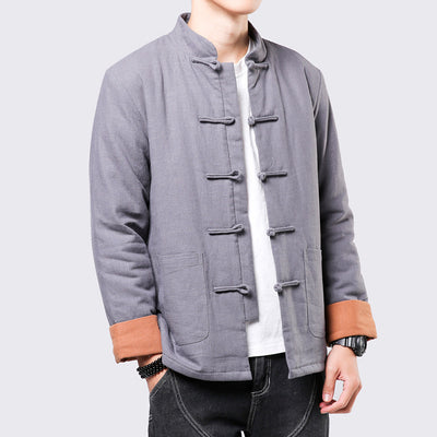 Chaqueta Acolchada Hombre con Botones de Disco - Diseño Minimalista - Image 6