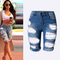 Pantalones Slim Talle Alto con Roturas - Moda Urbana Stretch Talla Grande