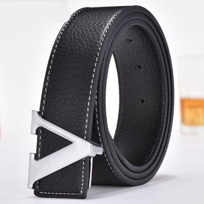 Cinturón de Cuero para Hombre con Detalles de Moda Coreana - Image 10