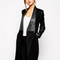 Abrigo de Lana Largo Slim con Detalles de Costura - Estilo Europeo Moderno