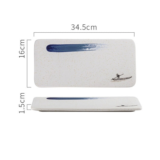 Bandeja Rectangular de Cerámica para Sushi Japonesa - Image 27