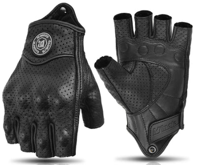 Guantes de Ciclismo Retro Medio Dedo en Cuero Oveja - Resistentes al Desgarre - Image 5