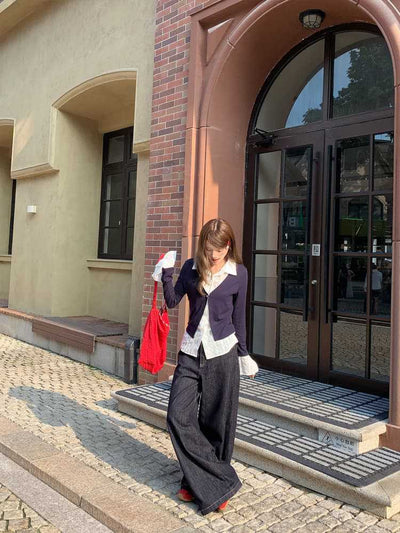 Blusa Falsa Dos Piezas de Manga Larga para Mujer - Image 18