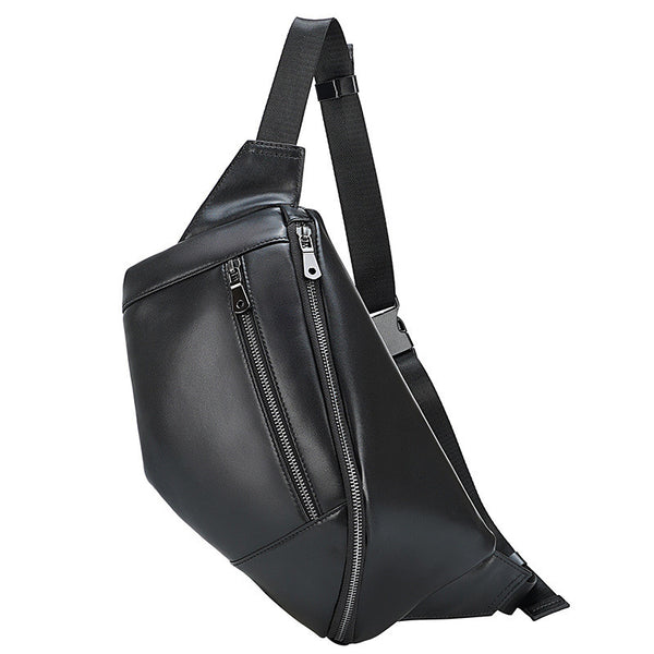 Bolsa de Pecho de Cuero Premium - Bolso Multifuncional para Hombre