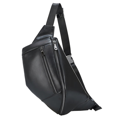 Bolsa de Pecho de Cuero Premium - Bolso Multifuncional para Hombre