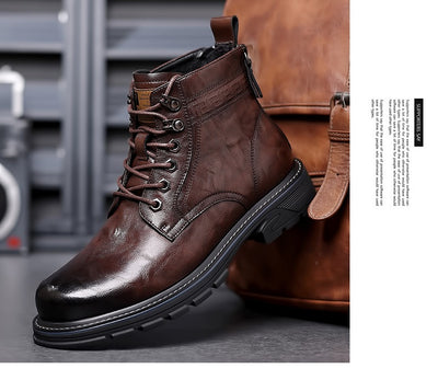 Botas de Trabajo Estilo Británico en Cuero - Calzado Profesional Versátil - Image 29