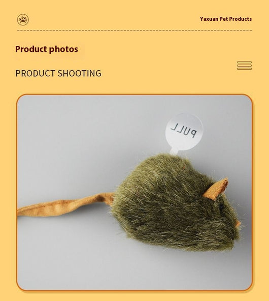 Juguete Interactivo para Gatos Ratón de Peluche con Sonido Realista - Image 14