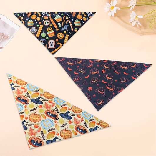 Baberos Triangulares Estampados de Halloween para Bebés - Image 3