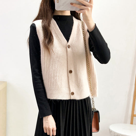 Chaleco Cardigan Tejido Suelto sin Mangas para Mujer - Image 11