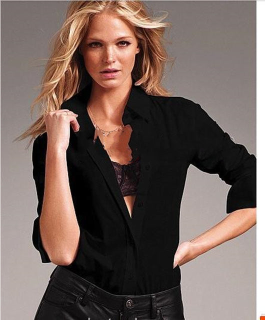 Blusa de Seda Mercerizada Satinada Manga Larga para Mujer - Image 8