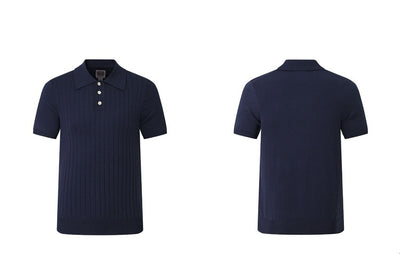 Polo Tejido Elástico Manga Corta para Hombre - Image 27
