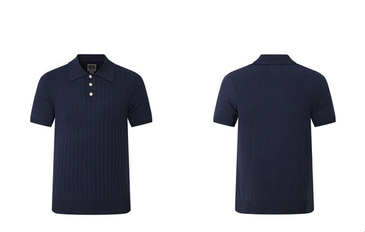 Polo Tejido Elástico Manga Corta para Hombre - Image 27