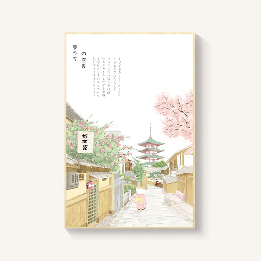Cuadro Mural Flor de Cerezo Estilo Japonés para Salón y Dormitorio - Image 2