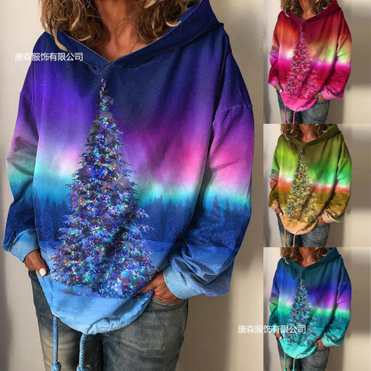 Sudadera Retro Estampada Aurora Azul para Mujer - Image 7
