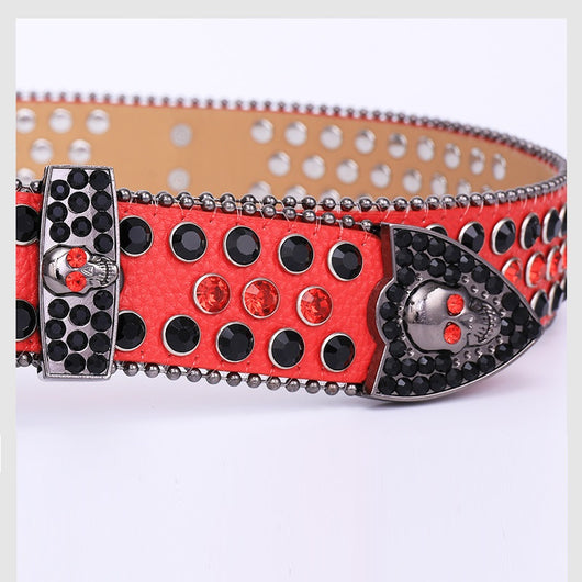 Cinturón con Calavera y Cristales Brillantes - Estilo Rockero - Image 7