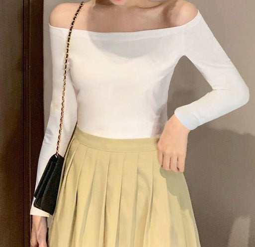 Blusa Elegante Descubierta de Hombros con Mangas Largas Ajustadas - Image 9