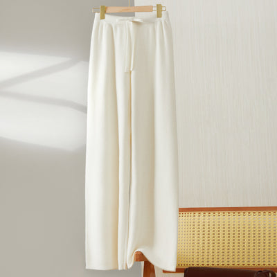 Pantalones Anchos de Lana Tejida para Mujer - Image 8