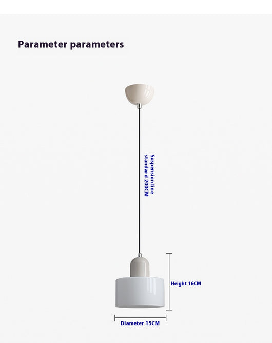 Lámpara Colgante Redonda de Vidrio Crema - Diseño Minimalista - Image 34