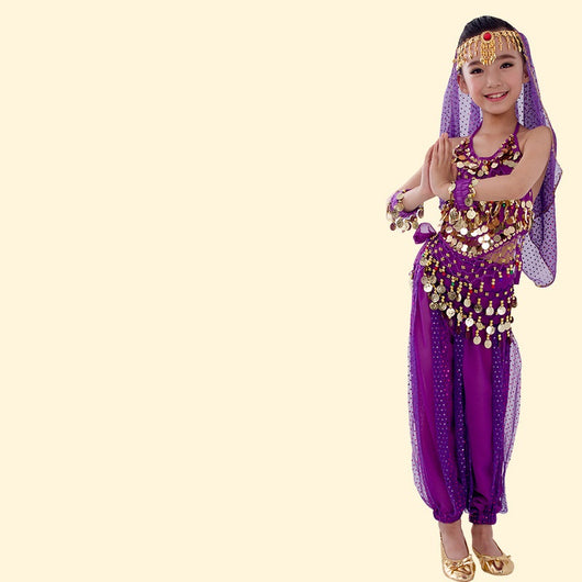 Traje de Danza India Xinjiang para Niñas - Disfraz de Danza del Vientre Infantil - Image 4