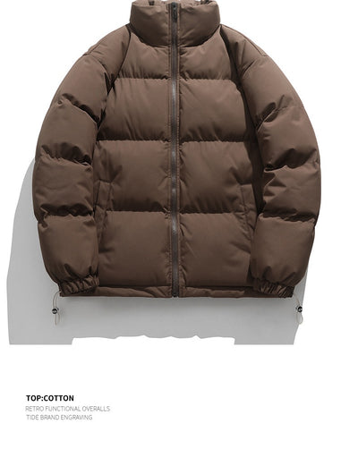 Chaqueta Acolchada de Plumas para Hombre con Cuello Alto - Image 23