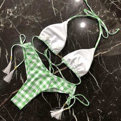 Bikini Estampado de Dos Piezas con Cordones - Image 9