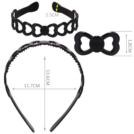 Diadema de Moño con Efecto Spray Negro para Mujer - Image 20