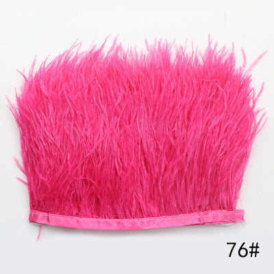 Cinturón Tejido de Color Sólido con Encaje de Plumas de Avestruz - Image 24