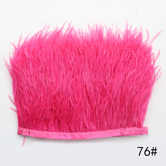 Cinturón Tejido de Color Sólido con Encaje de Plumas de Avestruz - Image 24