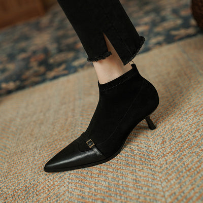 Botas Negras para Mujer con Tacón Fino - Elegantes y Versátiles - Image 8