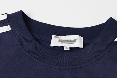 Playera Casual con Parche de Letras Bordadas para Hombre - Image 10