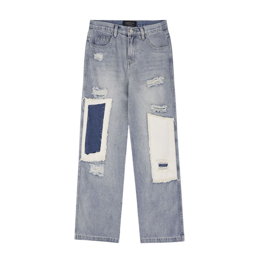 Jeans Rectos de Corte Americano con Detalles Desgastados - Image 12