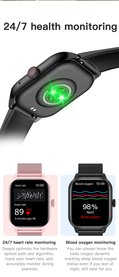 Reloj Inteligente LT10 con Monitor de Frecuencia Cardíaca, Presión Arterial y Sueño - Image 13
