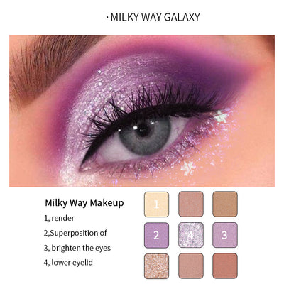 Paleta de Sombras Nacaradas con Purpurina - 9 Colores de Larga Duración - Image 3
