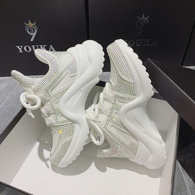 Zapatillas Deportivas Mujer Brillantes con Strass Completo para Verano - Image 5