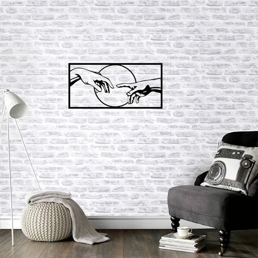 Arte Mural Metálico Negro Contemporáneo - Image 5