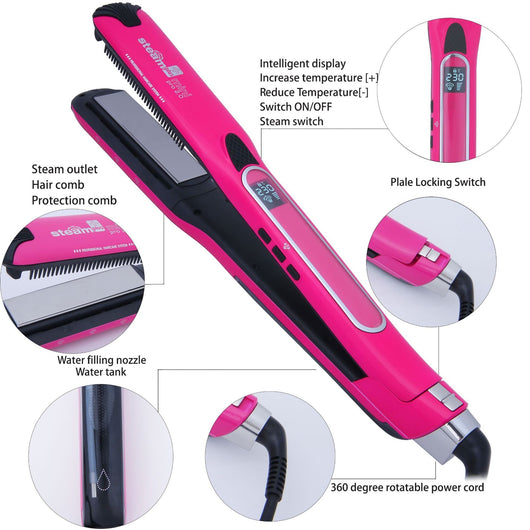 Plancha Alisadora de Vapor con Spray - 2 en 1 para Alisar y Rizar - Image 21