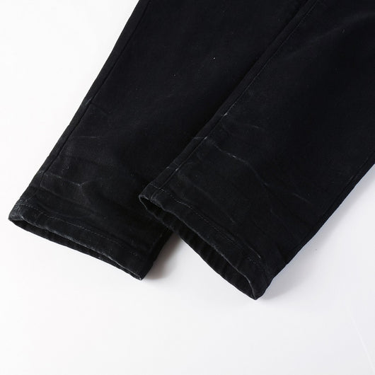 Jeans Rotos de Pana con Parches Estilo Urbano para Hombre - Image 8