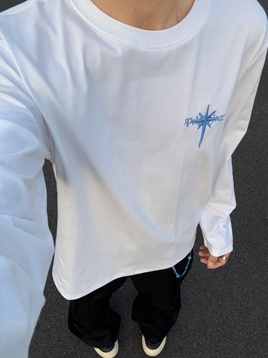 Playera Manga Larga Premium con Letras Bordadas para Hombre - Image 12