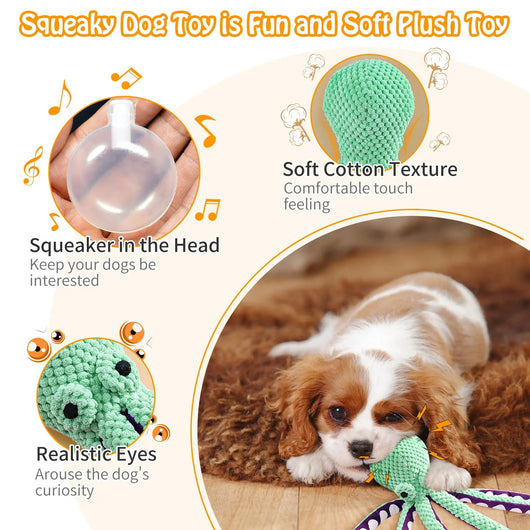 Juguete Interactivo para Perros y Gatos - Pulpo Masticable con Sonido y Puzzle - Image 11