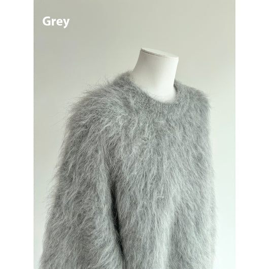 Suéter de Alpaca Tejido Suelto para Otoño e Invierno - Image 3