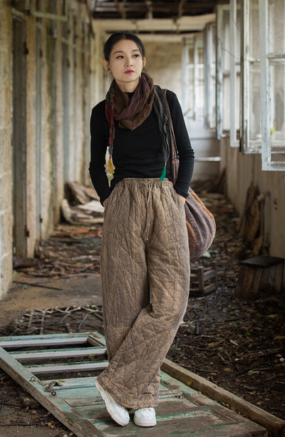 Pantalones Acolchados Teñidos a Mano en Ramio - Image 11
