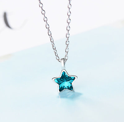 Cadena de Clavícula con Estrella Azul y Cierre de Oreja - Image 21