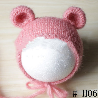 Gorro Suave de Mohair para Fotografía de Bebés - Tejido Artesanal - Image 32