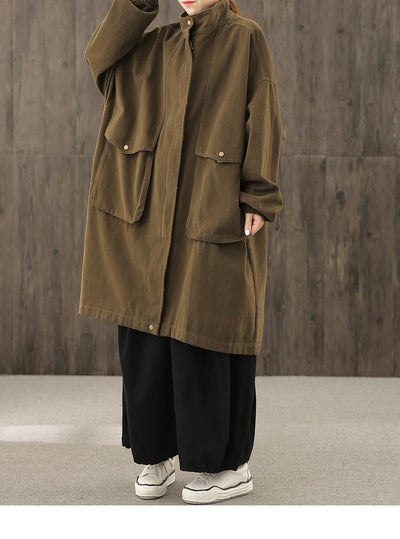 Chaqueta Impermeable Suelta Talla Grande para Mujer - Abrigo Deportivo de Manga Larga - Image 9