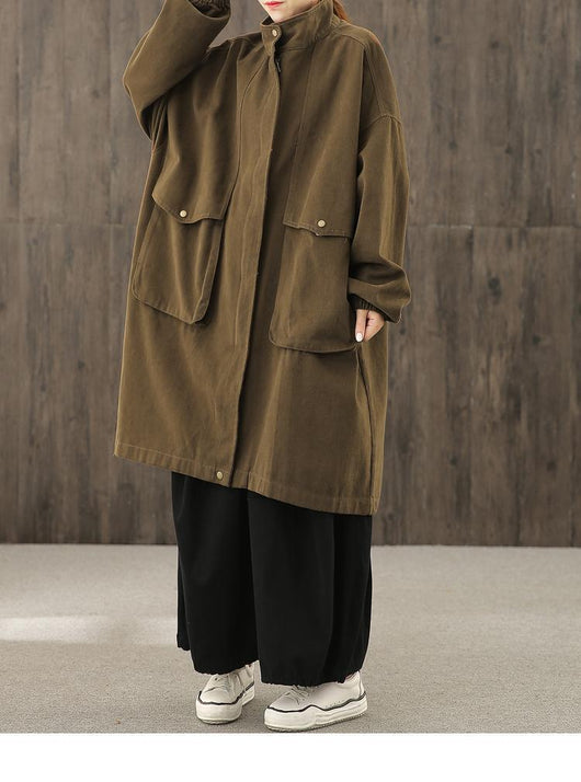 Chaqueta Impermeable Suelta Talla Grande para Mujer - Abrigo Deportivo de Manga Larga - Image 9